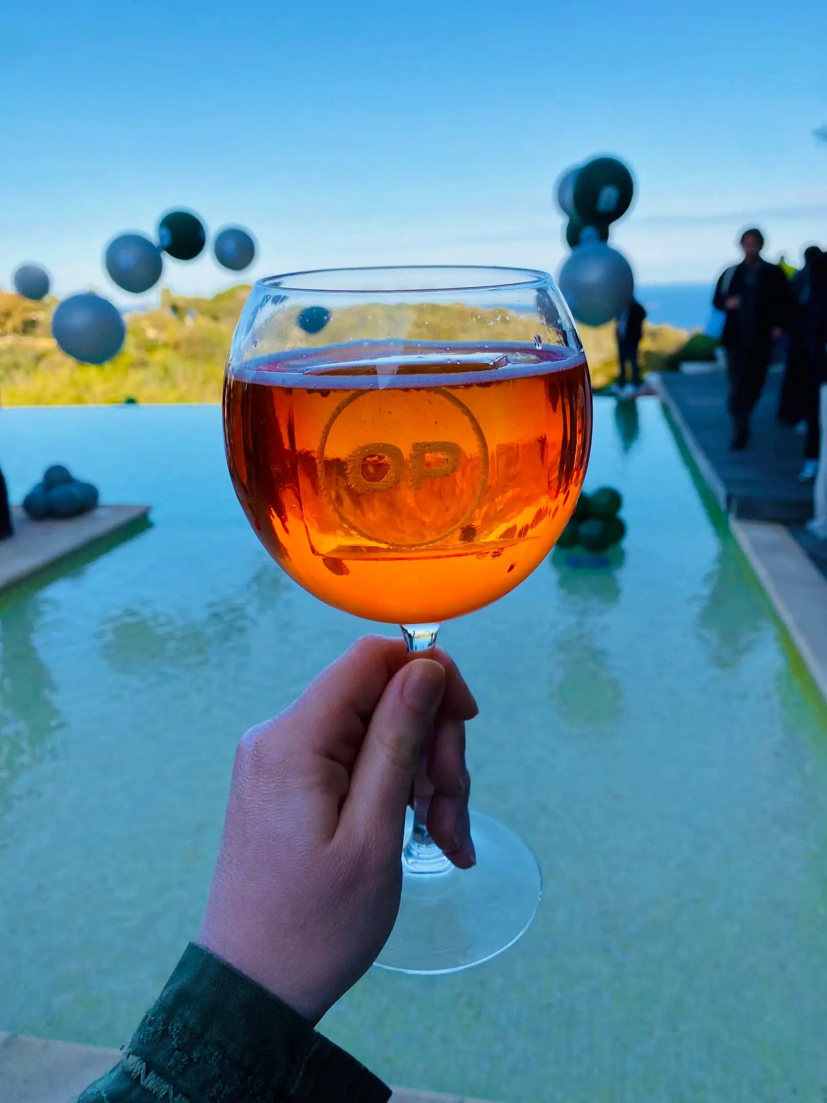 Branded ice cubes at Optimism and Bitpanda's party. Credit: Hilary B.